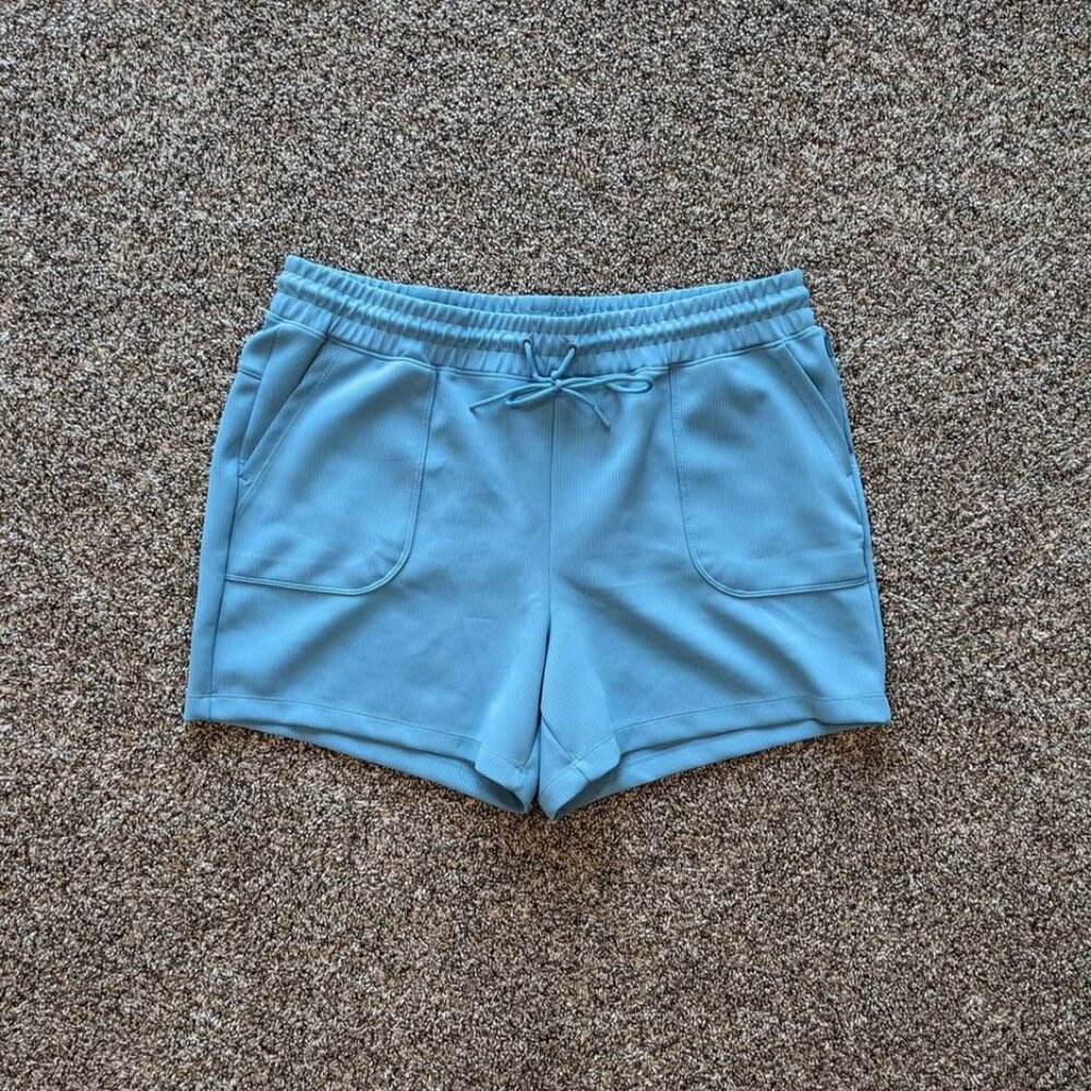 *CLEAROUT* Mondetta Drawstring Soft Ribbed Active Shorts Size XL Blue